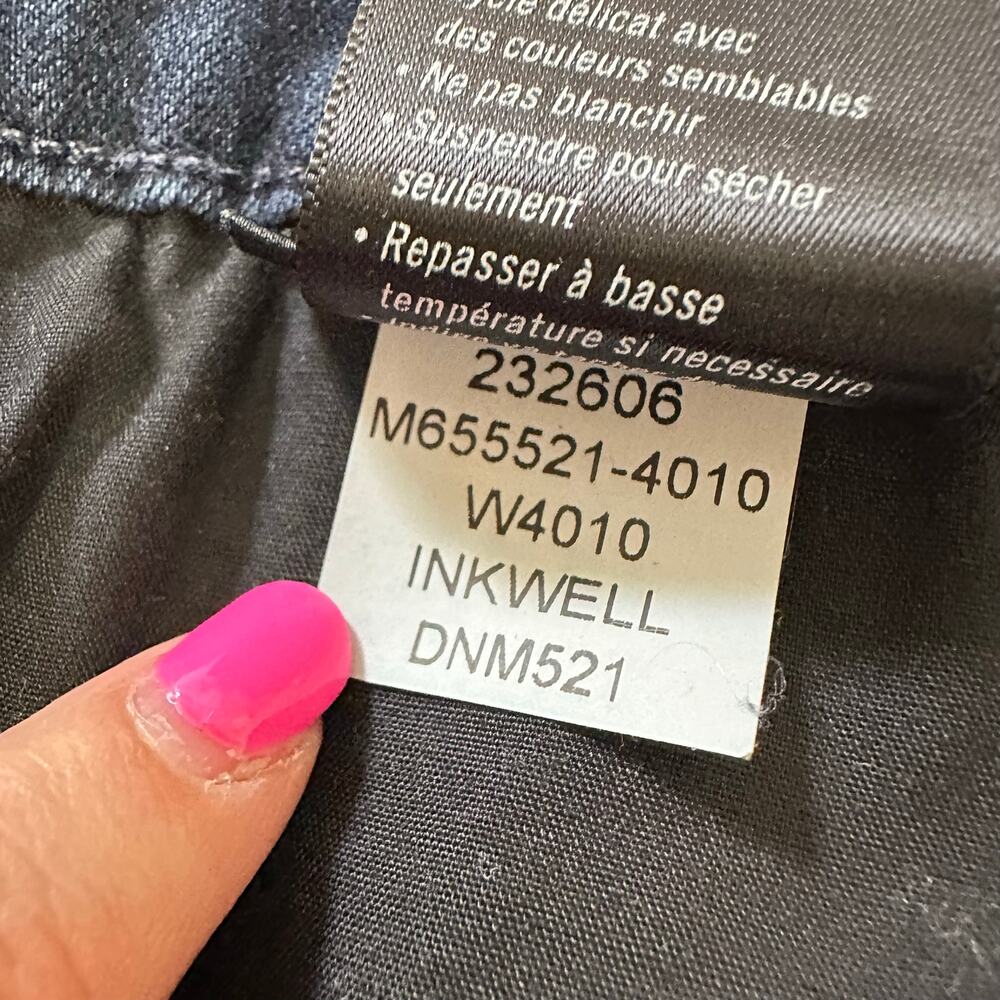 Paige Federal Jeans Slim Straight Inkwell Dark Blue Denim Mens Size 33x32 - Picture 5 of 10